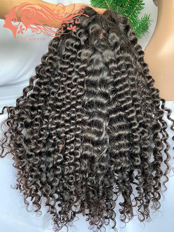 Csqueen 9A Water Wave 13*4 Transparent Lace Frontal Wig 100% human hair Wigs 180%density